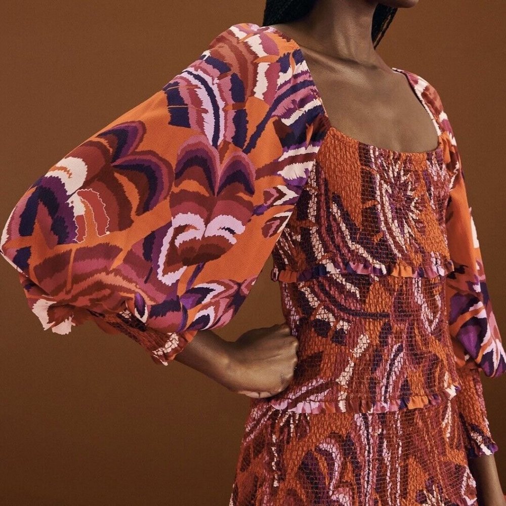 FARM Rio Orange Red Pink Printed Maxi Dress - Picture 2 of 16